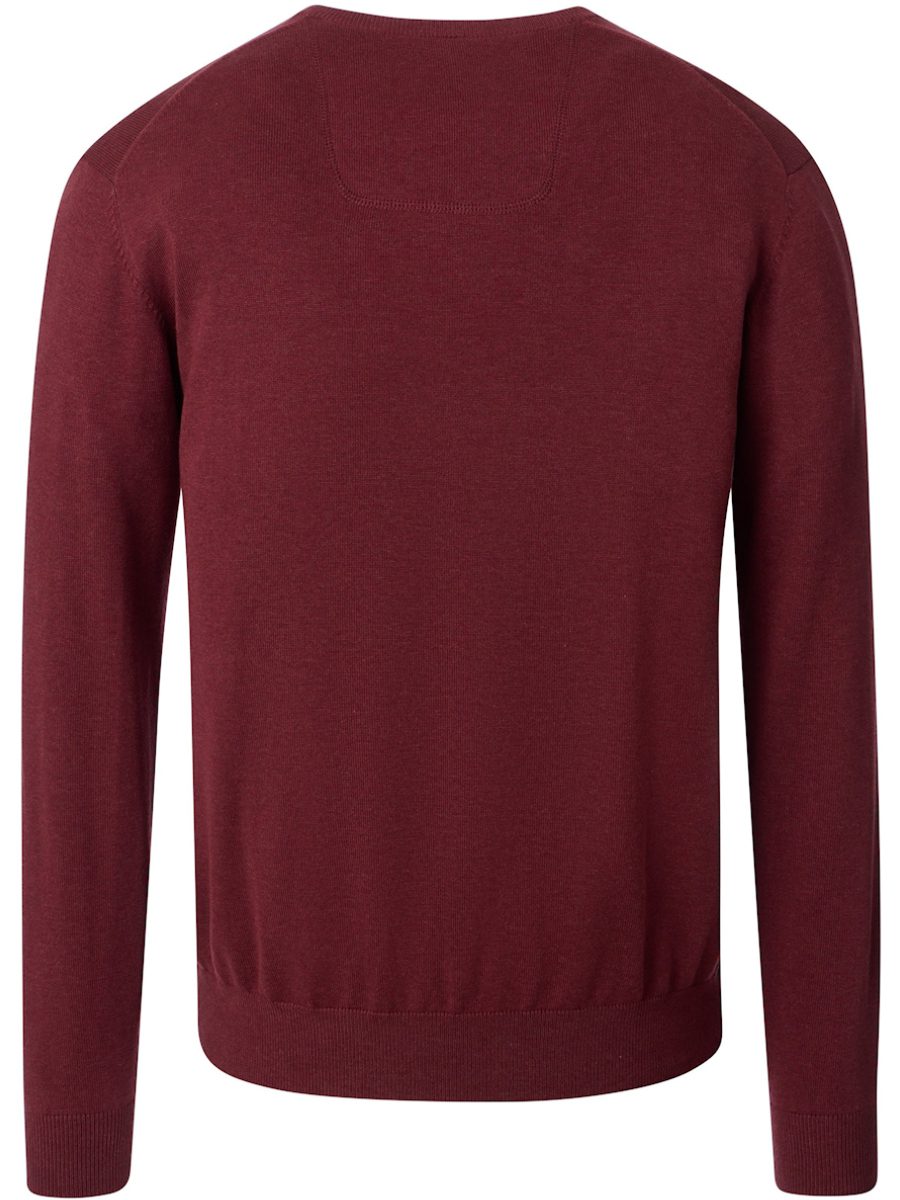 Casa Moda Heren Trui Met V-Hals Pima-Katoen 004430-485 Rood - Afbeelding 4