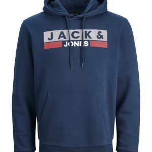 Jack & Jones hoodie sweater donkerblauw Jack & Jones logo